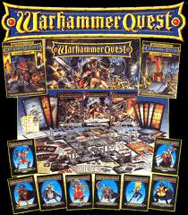 Contents of the Warhammer Quest boxed game, as well as the various Warrior Packs