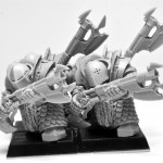 ForgeWorld Chaos Dwarf Infernal Guard with Fireglaives - Chaos Dwarf Blunderbuss Proxies