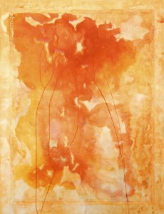 Abstract painting representing the 'Trap! Burning Earth' Warhammer Quest Dungeon Event 