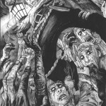 Comic-style image representing the Warhammer Quest Dungeon Event - Trap! The Hungry Pit