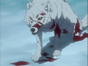 Image of a wounded Wolf to illustrate the Warhammer Quest Travelling Hazard entitled Wounded Beast